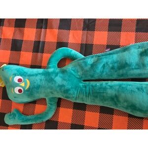 Gumby Plush Dog Toy Green Classic Character Soft Squeaky Pet Toy NWT
